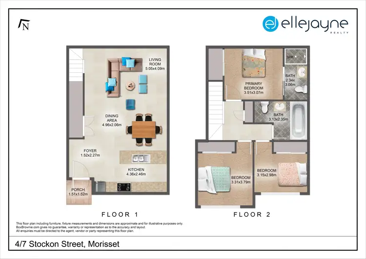 Floorplan of Homely townhouse listing, 4/7 Stockton Street, Morisset NSW 2264