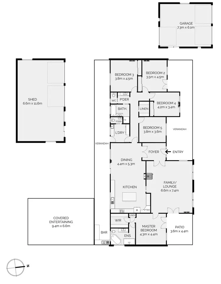 Floorplan of Homely house listing, 5 Tom Close, Kelso NSW 2795