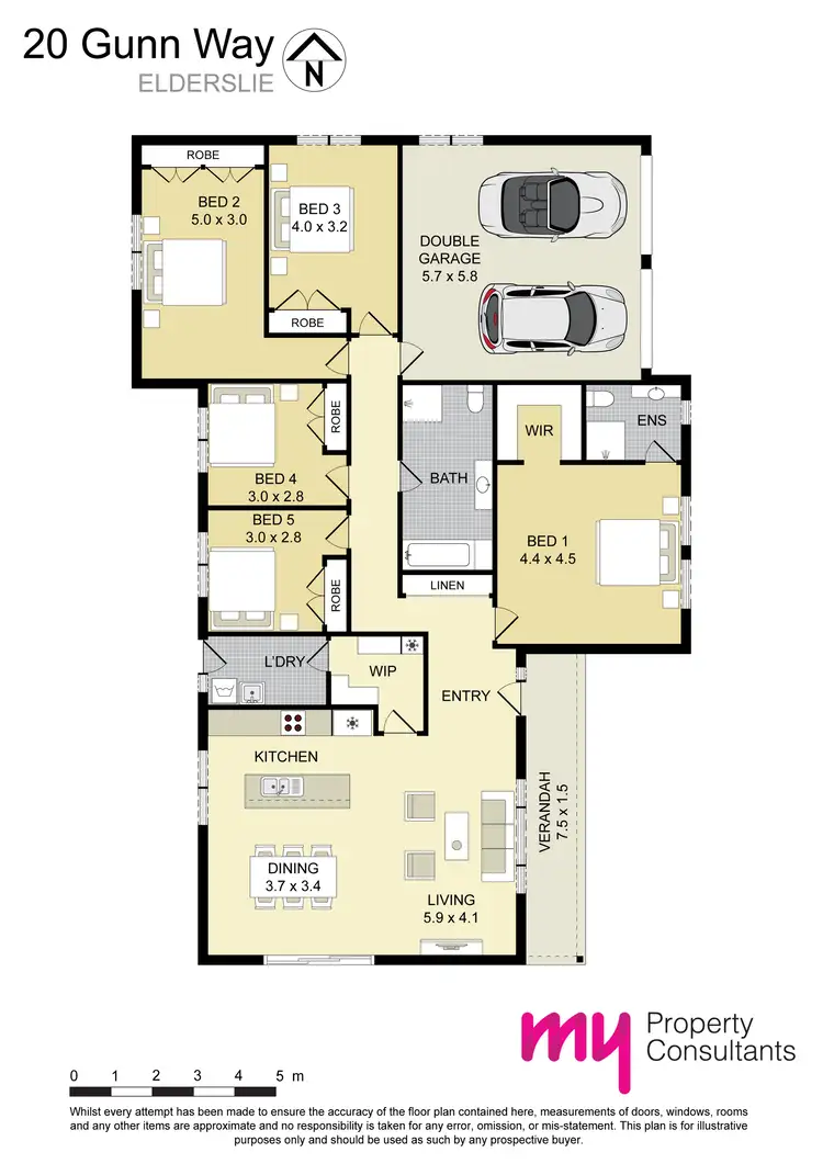 Floorplan of Homely house listing, 20 Gunn Way, Elderslie NSW 2570