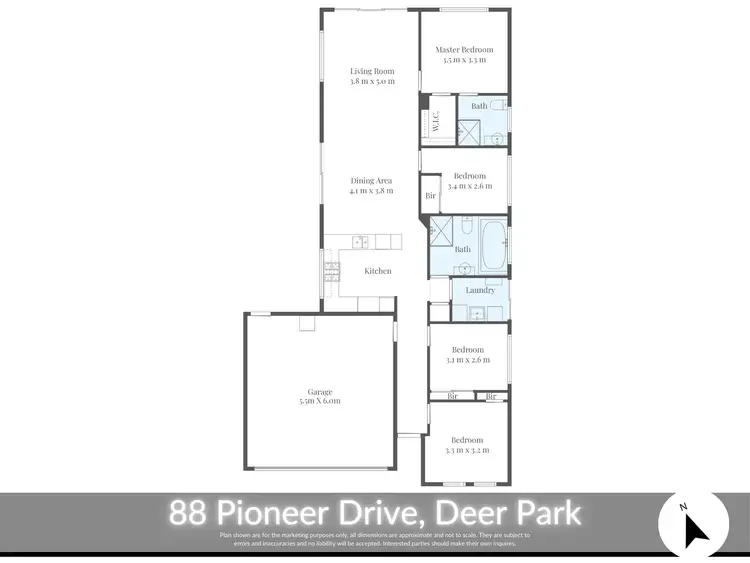 Floorplan of Homely house listing, 88 Pioneer Drive, Deer Park VIC 3023