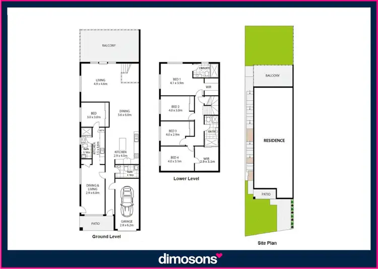 Floorplan of Homely semi-detached listing, 1/164 Shearwater Drive, Lake Heights NSW 2502