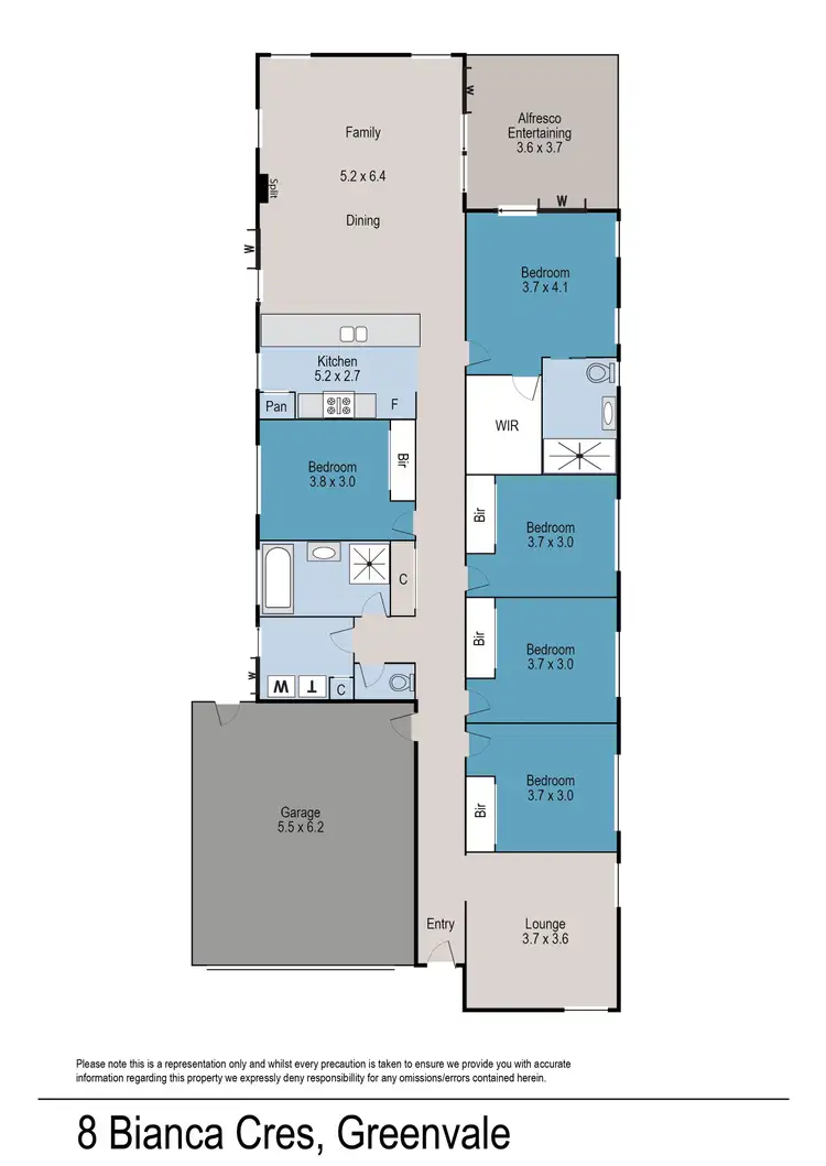 Floorplan of Homely house listing, 8 Bianca Crescent, Greenvale VIC 3059