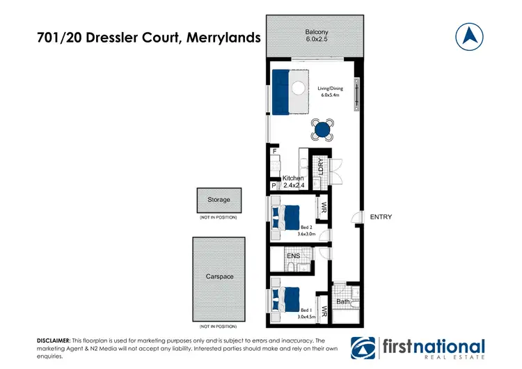 Floorplan of Homely apartment listing, 701/20 Dressler Court, Merrylands NSW 2160