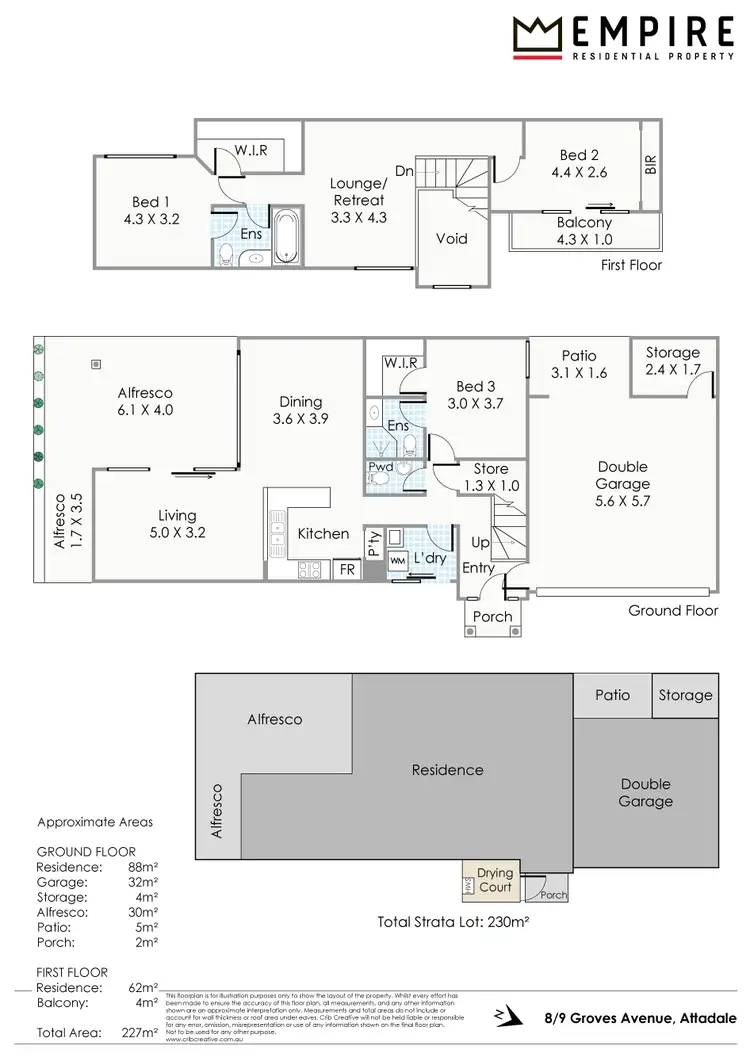 Floorplan of Homely townhouse listing, 8/9 Groves Avenue, Attadale WA 6156