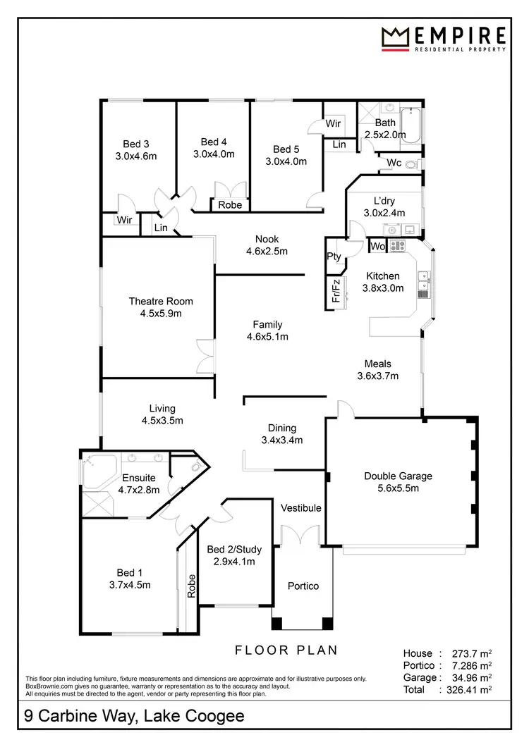 Floorplan of Homely house listing, 9 Carbine Way, Lake Coogee WA 6166