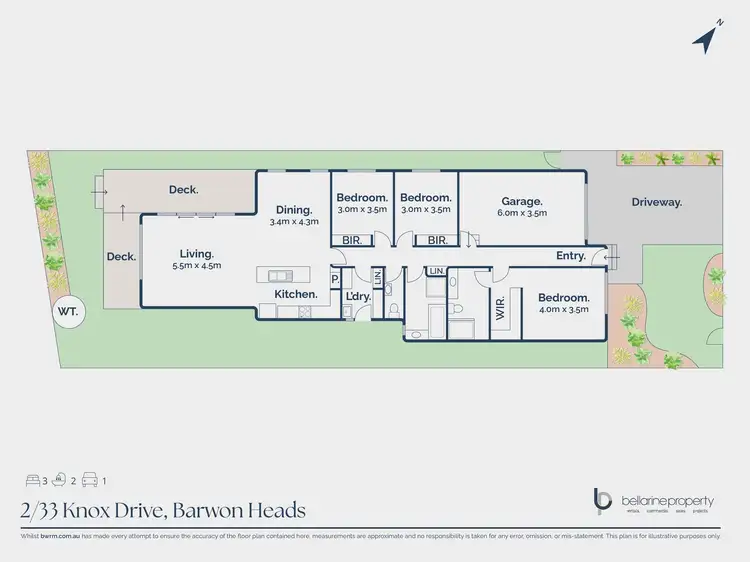 Floorplan of Homely townhouse listing, 33b Knox Drive, Barwon Heads VIC 3227