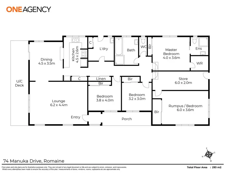 Floorplan of Homely house listing, 74 Manuka Drive, Romaine TAS 7320