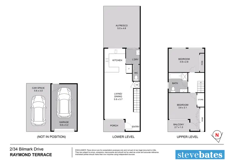 Floorplan of Homely unit listing, 2/34 Bilmark Drive, Raymond Terrace NSW 2324