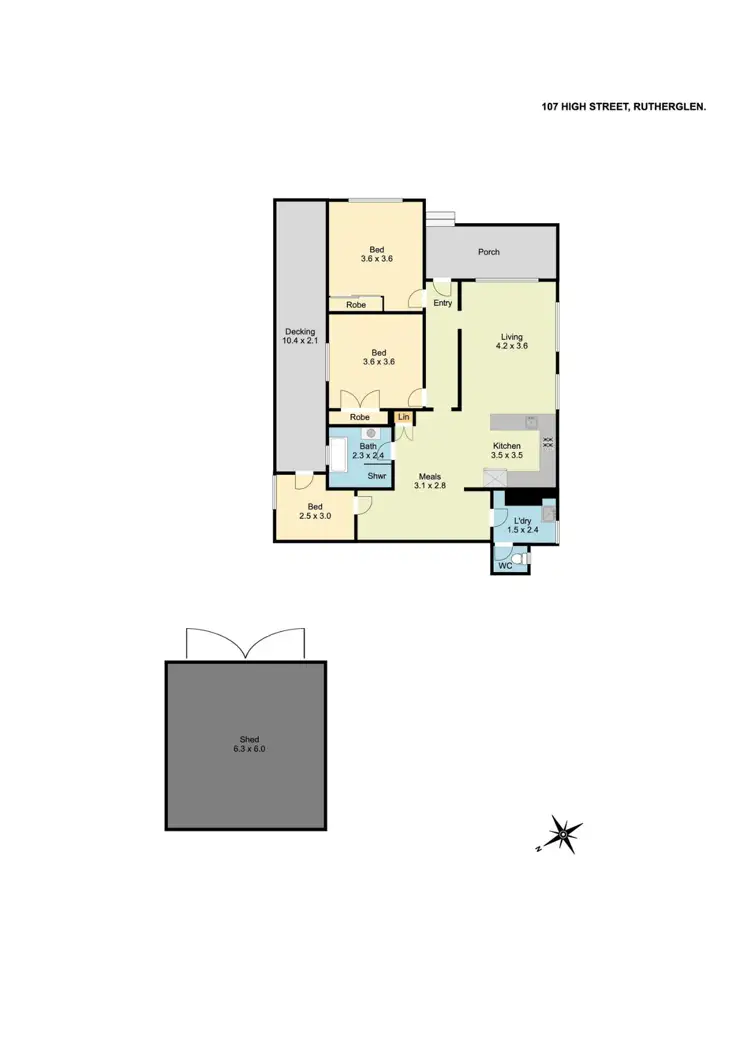 Floorplan of Homely house listing, 107 High Street, Rutherglen VIC 3685