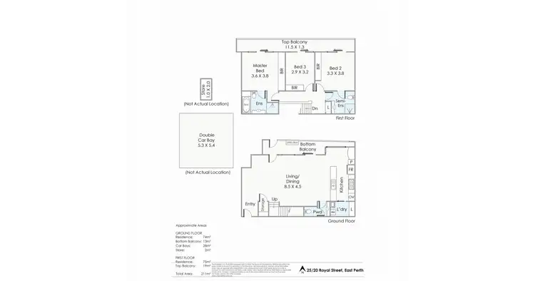 Floorplan of Homely apartment listing, 25/20 Royal Street, East Perth WA 6004