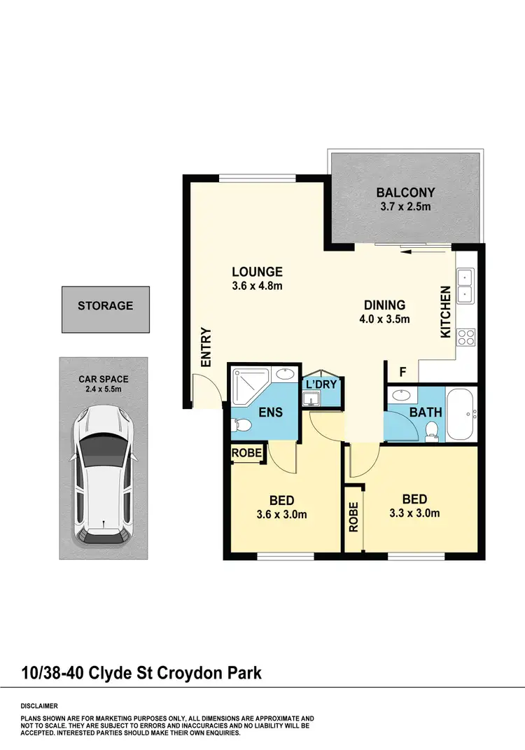 Floorplan of Homely apartment listing, 4/38-40 Clyde Street, Croydon Park NSW 2133