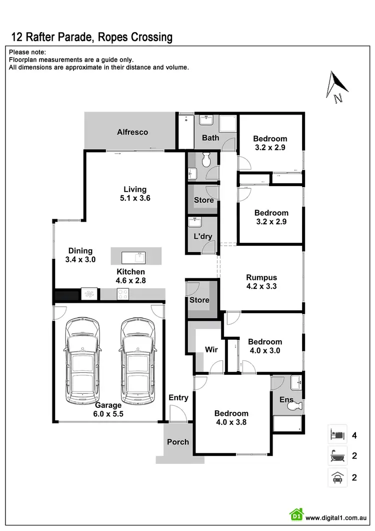 Floorplan of Homely house listing, 12 Rafter Parade, Ropes Crossing NSW 2760
