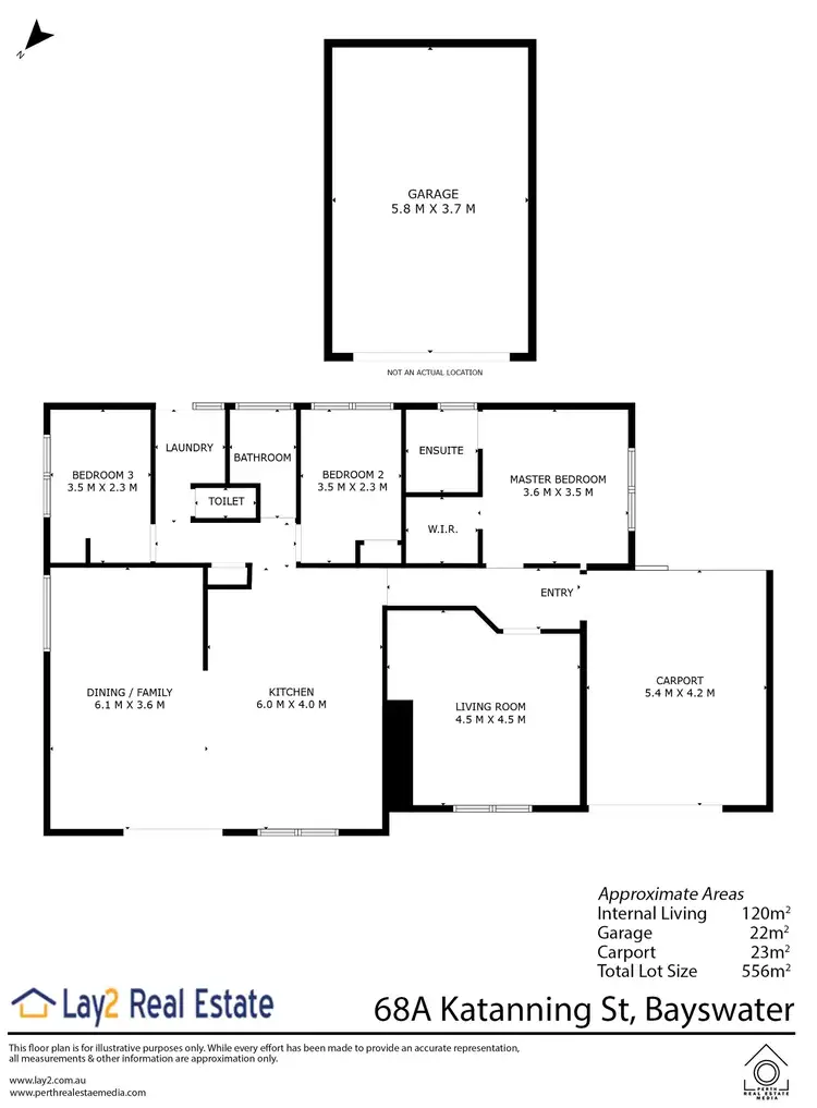 Floorplan of Homely house listing, 68A Katanning Street, Bayswater WA 6053