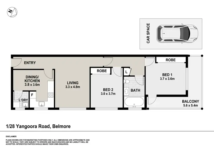 Floorplan of Homely apartment listing, 1/28 Yangoora Road, Belmore NSW 2192
