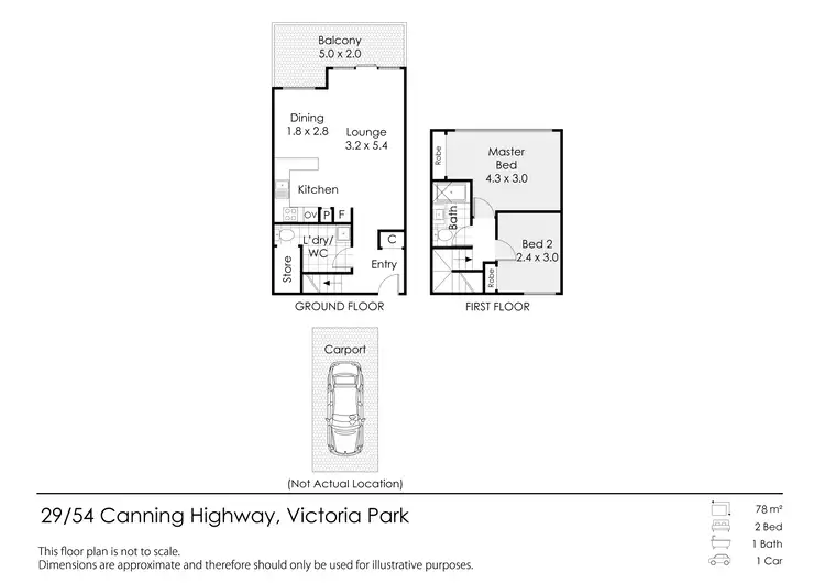 Floorplan of Homely apartment listing, 29/54 Canning Highway, Victoria Park WA 6100