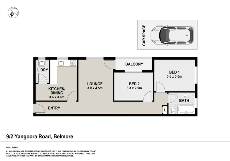 Floorplan of Homely apartment listing, 9/2 Yangoora Road, Belmore NSW 2192