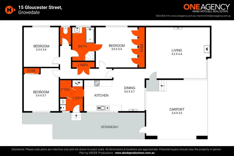 Floorplan of Homely house listing, 15 Gloucester Street, Grovedale VIC 3216