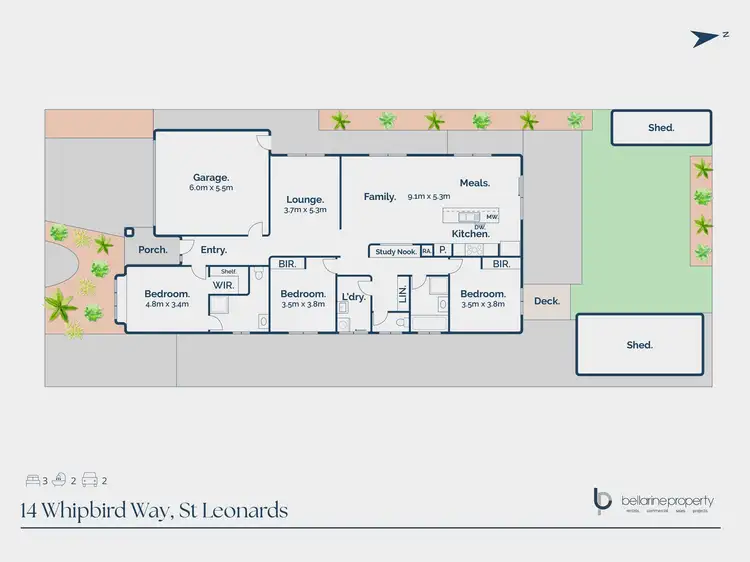 Floorplan of Homely house listing, 14 Whipbird Way, St Leonards VIC 3223