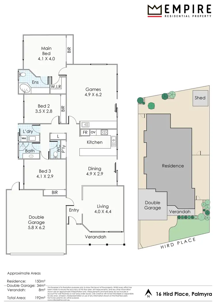 Floorplan of Homely house listing, 16 Hird Place, Palmyra WA 6157
