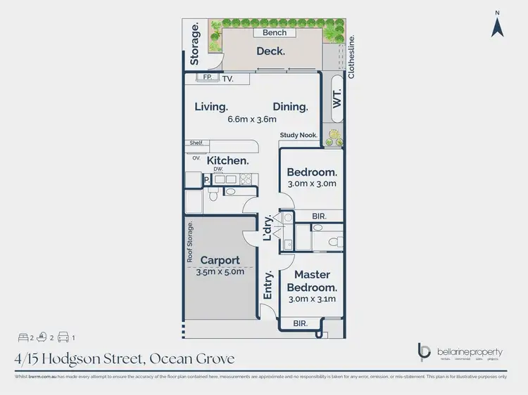 Floorplan of Homely townhouse listing, 4/15 Hodgson Street, Ocean Grove VIC 3226
