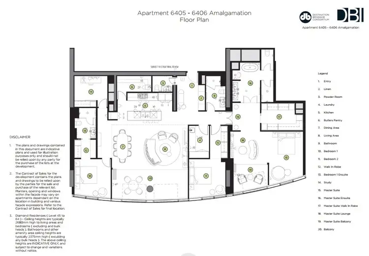 Floorplan of Homely apartment listing, 6405/8 Margaret Street, Brisbane City QLD 4000