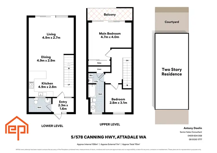 Floorplan of Homely house listing, 5/578 Canning Highway, Attadale WA 6156
