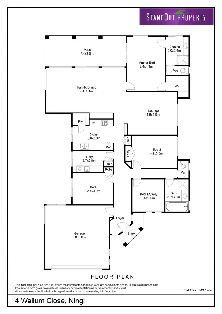 Floorplan of Homely house listing, 4 Wallum Close, Ningi QLD 4511