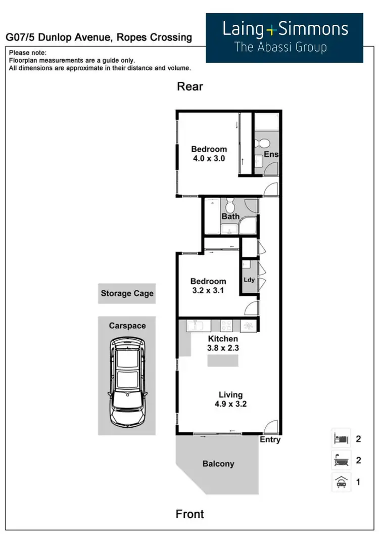 Floorplan of Homely unit listing, 7/5 Dunlop Avenue, Ropes Crossing NSW 2760
