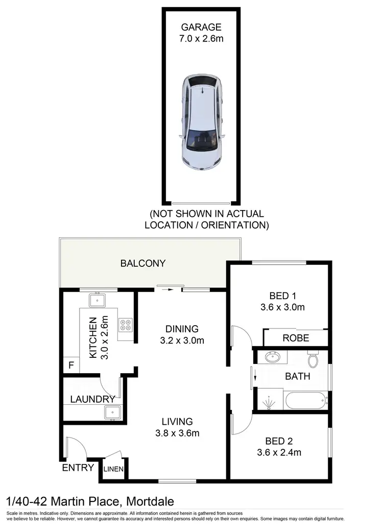 Floorplan of Homely apartment listing, 1/40-42 Martin Place, Mortdale NSW 2223