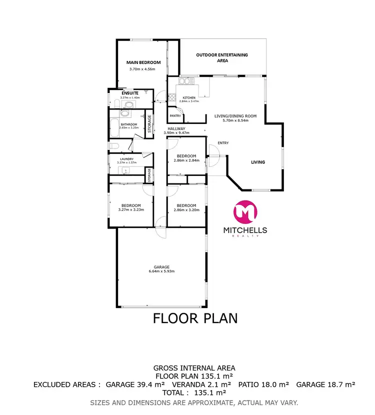 Floorplan of Homely house listing, 1 Gallery Court, Kawungan QLD 4655