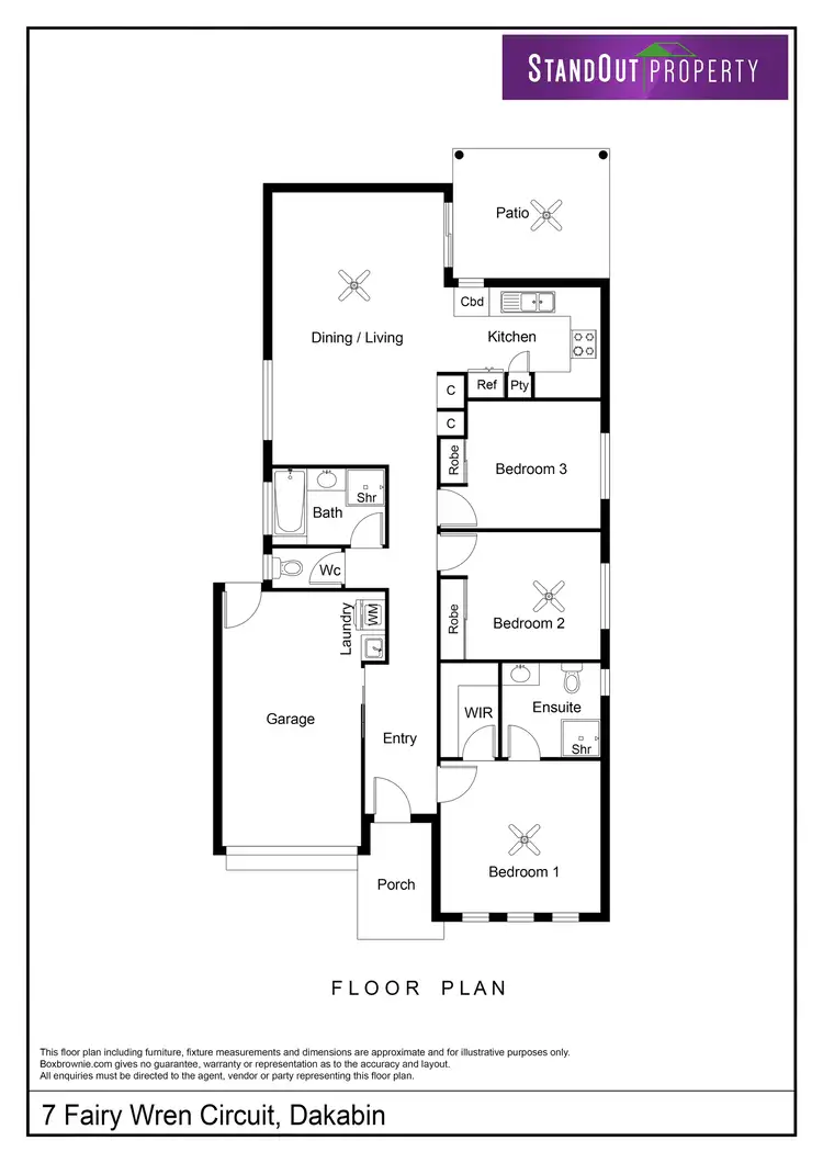 Floorplan of Homely house listing, 7 Fairy Wren Circuit, Dakabin QLD 4503