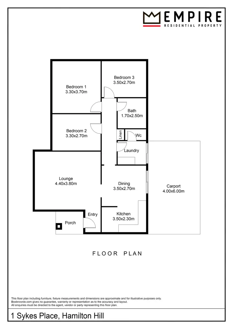 Floorplan of Homely house listing, 1 Sykes Place, Hamilton Hill WA 6163