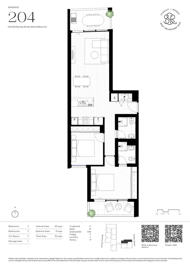 Floorplan of Homely apartment listing, 307/216 Stanley Street, West Melbourne VIC 3003