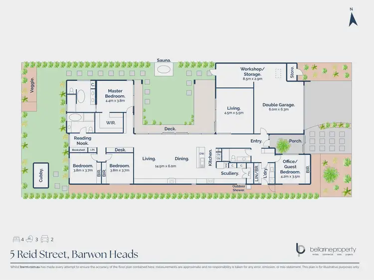 Floorplan of Homely house listing, 5 Reid Street, Barwon Heads VIC 3227