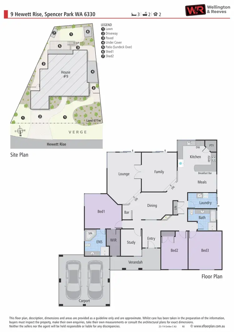 Floorplan of Homely house listing, 9 Hewett Rise, Spencer Park WA 6330