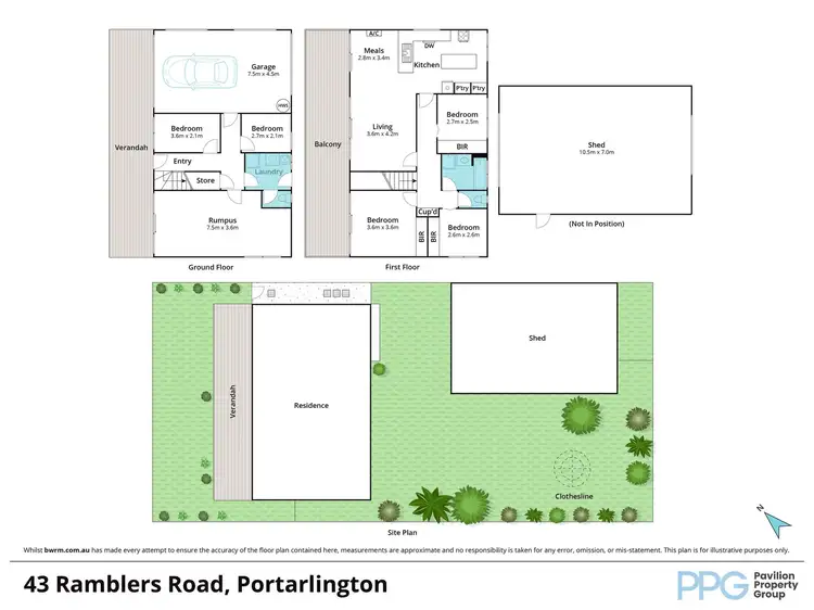 Floorplan of Homely house listing, 43 Ramblers Road, Portarlington VIC 3223