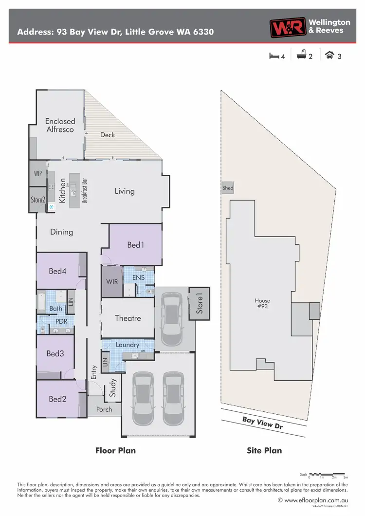 Floorplan of Homely house listing, 93 Bay View Drive, Little Grove WA 6330