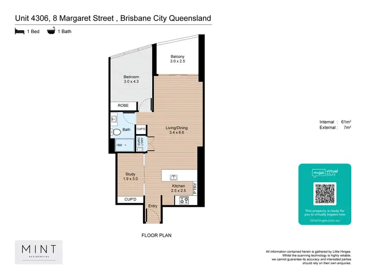 Floorplan of Homely apartment listing, 4306/8 Margaret Street, Brisbane City QLD 4000
