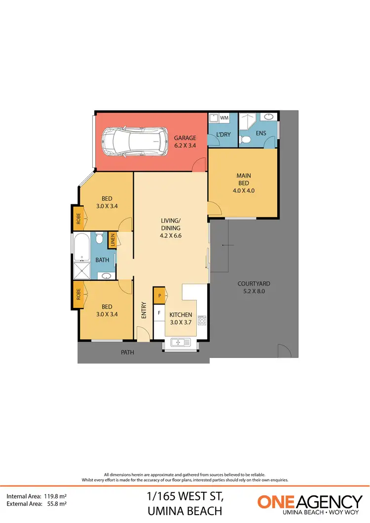 Floorplan of Homely villa listing, 1/165 West Street, Umina Beach NSW 2257