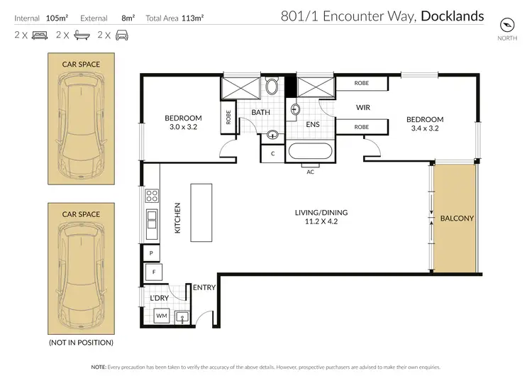 Floorplan of Homely apartment listing, 801/1 Encounter Way, Docklands VIC 3008