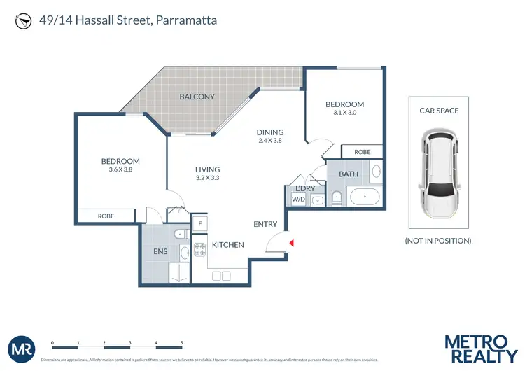 Floorplan of Homely apartment listing, 49/14 Hassall St, Parramatta NSW 2150