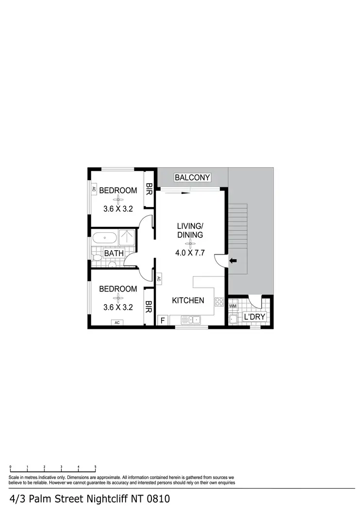 Floorplan of Homely unit listing, 4/3 Palm Street, Nightcliff NT 810