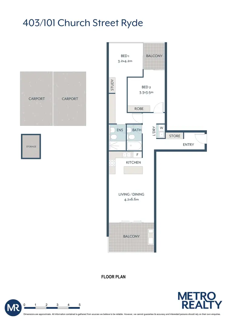 Floorplan of Homely apartment listing, 403/101 Church St, Ryde NSW 2112