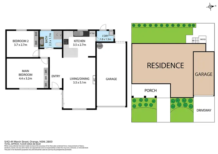 Floorplan of Homely unit listing, 5/42-44 March Street, Orange NSW 2800