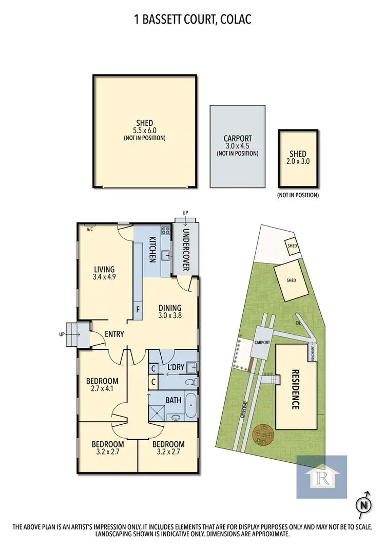 Floorplan of Homely house listing, 1 Bassett Court, Colac VIC 3250