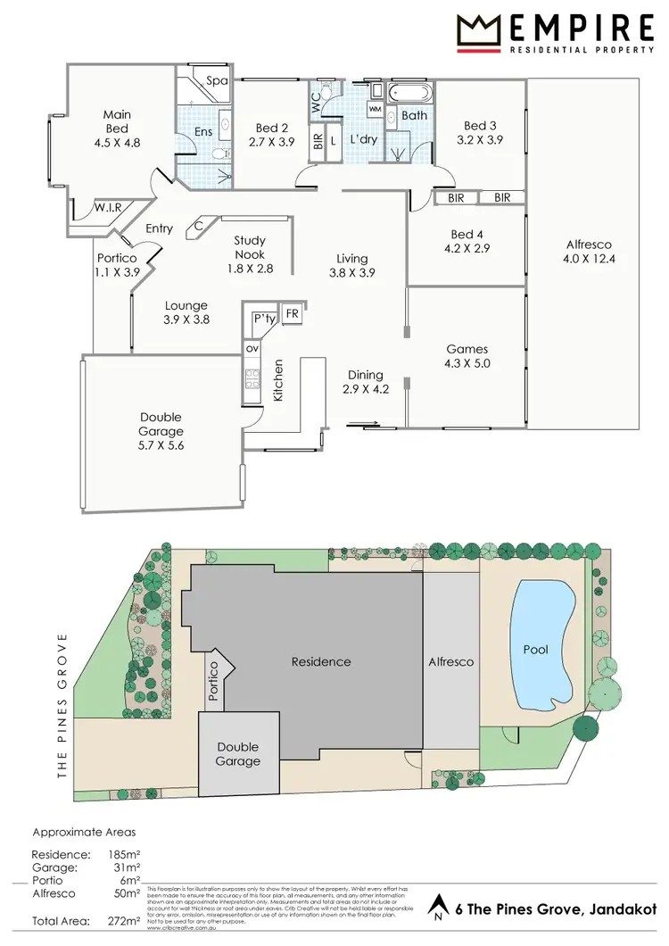 Floorplan of Homely house listing, 6 The Pines Grove, Jandakot WA 6164