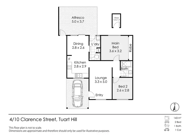 Floorplan of Homely villa listing, 4/10 Clarence Street, Tuart Hill WA 6060