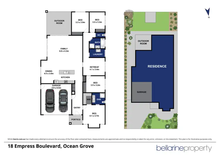 Floorplan of Homely house listing, 18 Empress Boulevard, Ocean Grove VIC 3226