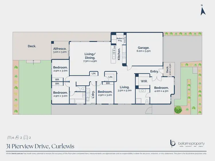 Floorplan of Homely house listing, 31 Pierview Drive, Curlewis VIC 3222