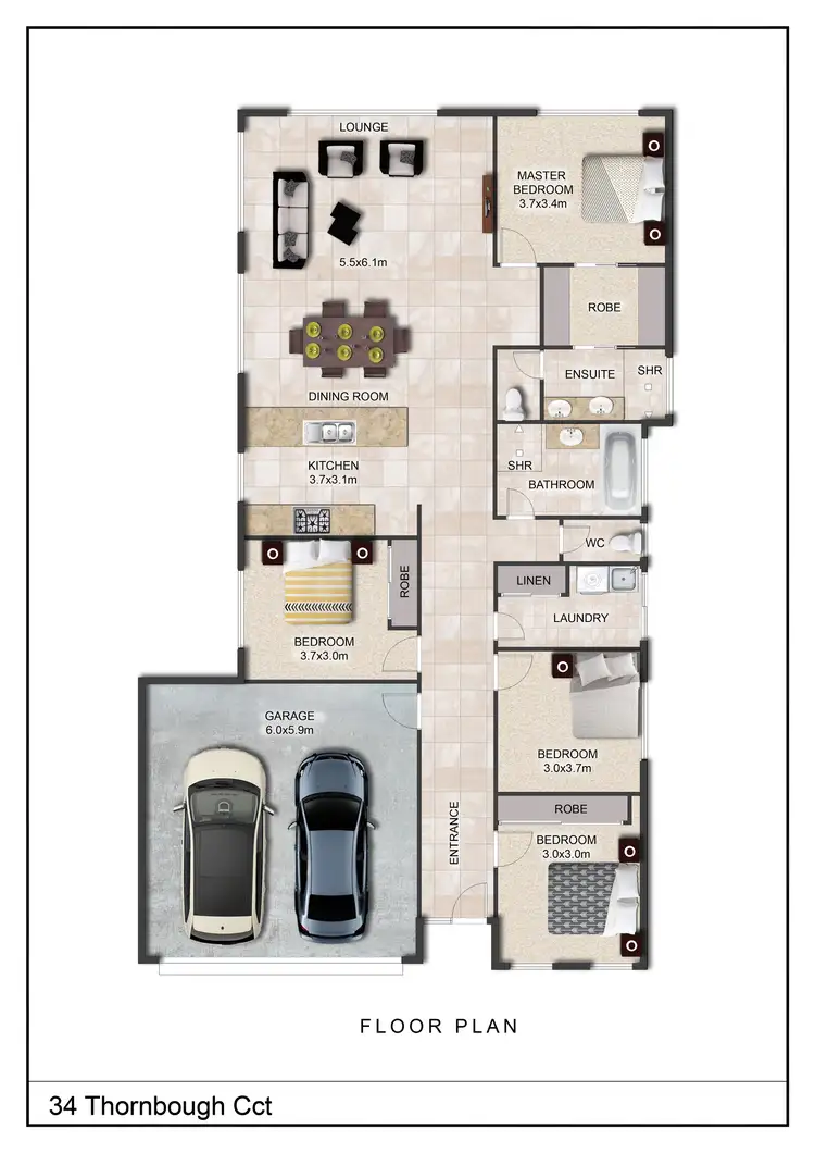 Floorplan of Homely house listing, 34 Thornborough Circuit, Smithfield QLD 4878